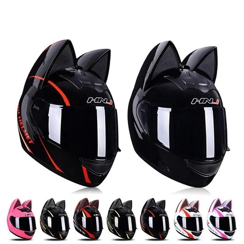 Cat ear motorcycle helmet - cat,