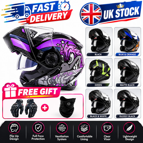 Flip motorcycle helmet - up, ece